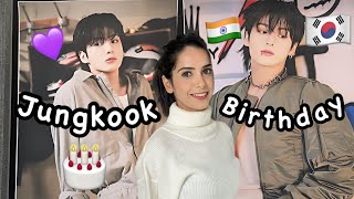 🇰🇷BTS JUNGKOOK Birthday Celebration in KOREA 💜 trying JK favorite CVS food [upl. by Anihsit]