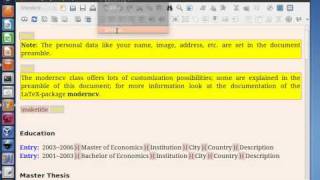 How to use Lyx to write CV on Ubuntu [upl. by Chapnick819]
