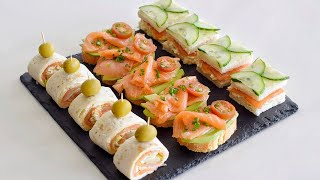 3 Recetas de CANAPÉS con Salmón Ahumado para tu Fiesta  Fáciles y Deliciosos  DarixLAB [upl. by Oly]