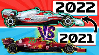 F1 2021 vs 2022 💥 ¿Qué COCHE es MÁS RÁPIDO ¿Cuáles son los CAMBIOS Nueva Aerodinámica  Neumáticos [upl. by Ostap558]