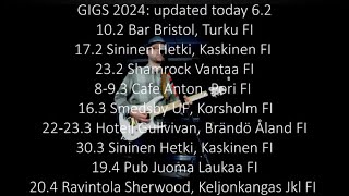 GIG CALENDAR  and music samples 2024 by HENRI AALTO ARTIST [upl. by Gayl820]