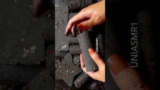 crunchy black confetti cylinder reforms satisfying asmr relaxing shorts oddlysatisfying [upl. by Eilatam]