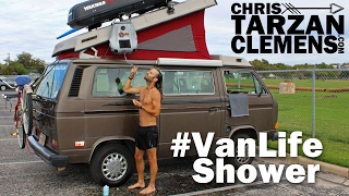 VanLife Shower  How I Shower While Living In A Van [upl. by Mloc]