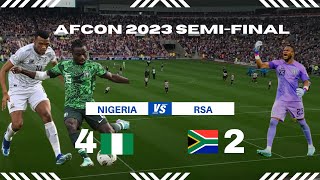 AFCON SEMIFINAL NIGERIA 1 P4 VS SOUTH AFRICA 1 P2  2ND HALF  afcon2023 supereagles [upl. by Arlinda]