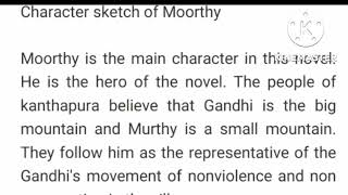 Character sketch of moorthy  Fully explained in hindimoortycharacter [upl. by Ahsenauq]