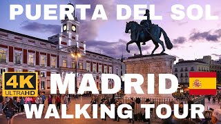 PUERTA DEL SOL MADRID SPAIN WALKING TOUR madrid [upl. by Aceissej]