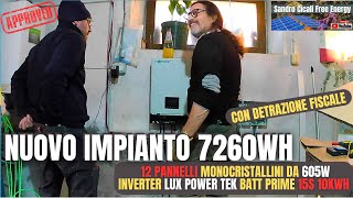 👉FOTOVOLTAICO da 7260Wh passo passo a casa di Simone 1k offgrid faidate [upl. by Manolo]