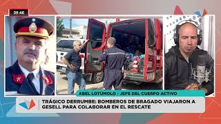 TRÁGICO DERRUMBE BOMBEROS DE BRAGADO VIAJARON A GESELL PARA COLABORAR EN EL RESCATE [upl. by Aowda]