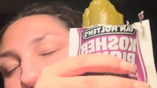 ASMR eating a pickle [upl. by Camp]