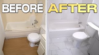 Bathroom Floor Remodel  Time Lapse [upl. by Nulubez444]