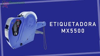 COMO USAR A ETIQUETADORA MX5500 EOS 8 DIGITOS COR AZUL [upl. by Genovera]