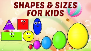 Learn Sizes For Kids  Shapes amp Sizes For Kids  English Education amp Preschool Learning Videos [upl. by Ekle]