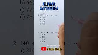 SOAL ALJABAR MATEMATIKA DASAR [upl. by Andromada786]