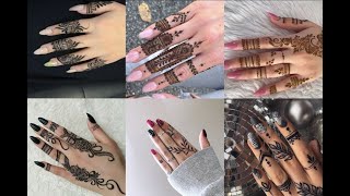 Mehndi design Indian style finger 🤍💜 back finger party mehndi design [upl. by Mersey]