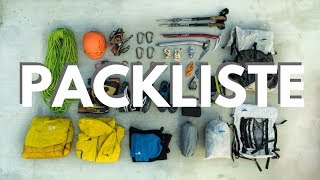 Ausrüstung amp Packliste für Hochtouren zB Mont Blanc Gletschertouren und Bergsteigen über 4000m [upl. by Tobye]