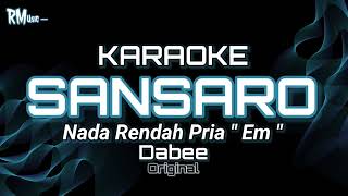 Karaoke  Sansaro  Nada Rendah Pria  Dabee [upl. by Enytsirhc226]