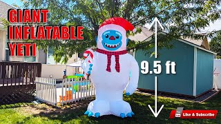 Giant Inflatable Yeti 95ft Tall by Gemmy from Lowes [upl. by Everson470]