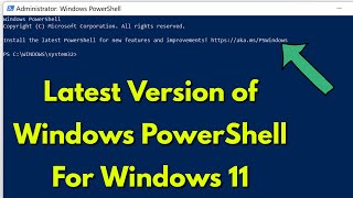 How to install latest version of powershell in Windows 11  Upgrade Powershell to 720 [upl. by Vizza]