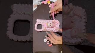 Decoden a cute whipped cream glue phone case by handmadediy diyphonecase handmade decoden [upl. by Assirem]