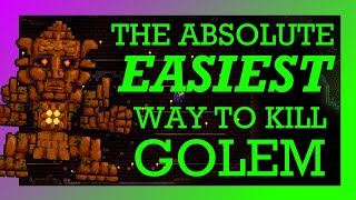 Patched The ABSOLUTE EASIEST Way to Beat Golem in Terraria [upl. by Leirraj708]