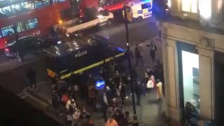 Oxford Circus incident Police evacuate area amid reports of gunshots [upl. by Orlina]