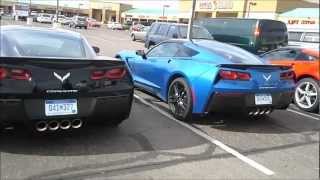 Group of 2014 C7 Corvette Stingrays caught on the street  Arizona [upl. by Newman238]