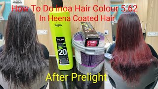 How To Do Loreal Inoa Hair Colour 562 In Heena Coated Hair Ombre Hair Colour technique [upl. by Anigue214]