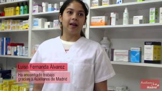 Nuestra alumna Luisa Álvarez encontró trabajo de Auxiliar de Farmacia [upl. by Ydieh]