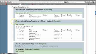 WebAdvisor Program Evaluation MCPHS [upl. by Malaspina]