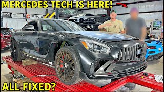 Rebuildng A Wrecked Mercedes AMG GTS Certified Mercedes Tech Hired [upl. by Anilave]