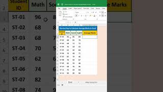 Shortcut key to calculate averagfanaChiv marks newexcel microsoftoffice exceltips excelformula [upl. by Martguerita654]