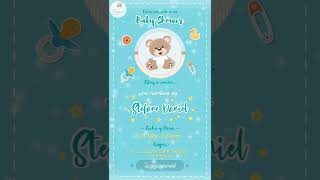 INVITACIONES ANIMADAS PARA BABY SHOWER 2024 [upl. by Ahsenev949]