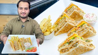 Restaurant Club Sandwich Recipe  Grilled Chicken Jalapeño Sandwich [upl. by Zulema]