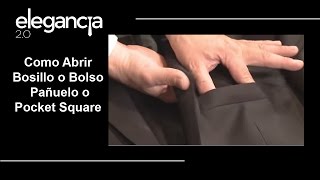 Como Abrir Bolsillo para Pañuelo o Pocket Square  Bere Casillas Elegancia 20 [upl. by Plossl]