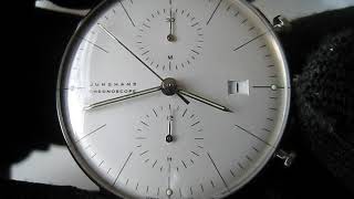 Junghans Max Bill Chronoscope Automatic Chronograph in steel ref27 4600 11123859 Function Testing [upl. by Ramin]