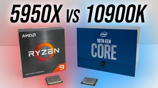 AMD Ryzen 9 5950X vs Intel i910900K CPU Comparison [upl. by Nations468]