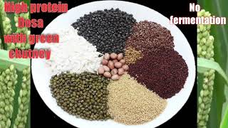 Healthy high proteinous multi millet dosa Best recipe for weight loss [upl. by Feola573]