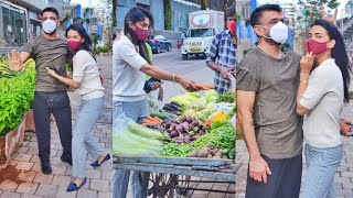 EXCLUSIVE  Eijaz Khan amp Pavitra Punia snapped post in Andheri Market ❤️📸 [upl. by Suoiluj]