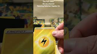 Opening Galarian Zapdos tin 4 Crown Zenith packs [upl. by Euell]