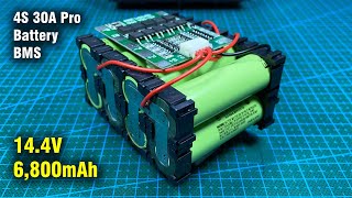 How to Make a 4S 30A 18650 Rechargeable Battery Pack 27200mAh [upl. by Luella]