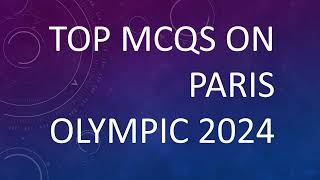 Paris Olympic mcqs  sports current affairs  current affair mcq  general knowledge questions [upl. by Yasnil]