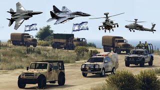 8000 Israeli Military Tanks amp War Vehicles Destroyed by Irani Fighter Jets Drone amp Helicop  GTA 5 [upl. by Armond597]