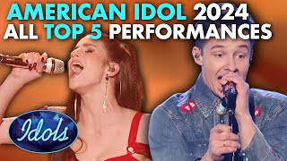 ALL AMERICAN IDOL TOP 5 PERFORMANCES 2024  Idols Global [upl. by Ailee340]