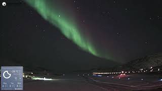 Greenland Airports Kangerlussuaq West Aurora on 2024 02 11 5 hrs in 5 min [upl. by Stefan]