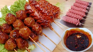 RESEP OLESAN SOSIS amp BAKSO BAKAR BIKIN JUALAN CEPAT HABIS DAN TIPS SUPAYA SOSIS MEKAR SEMPURNA [upl. by Romilly]