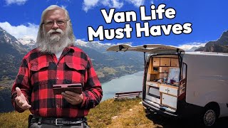 Van Life 101 ESSENTIALS List for Living in a Van Car or RV [upl. by Idyh]