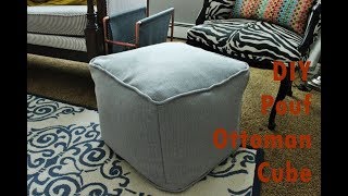 DIY Pouf Ottoman Cube [upl. by Nilyam]