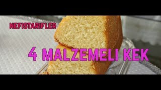 Sadece 4 malzemeli lezzeti enfes yumusacik kek tarifi [upl. by Urbani]