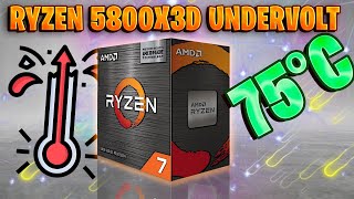 Lower Ryzen 5700x3D 5800x3D Temps 🌡 Undervolt using PBO2 on startup [upl. by Ulani]