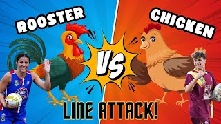 Touch RugbyFootball BREAKDOWN Rooster vs Chicken LINE ATTACK [upl. by Burke751]